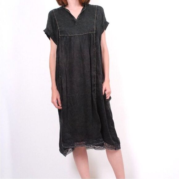 Zadig & Voltaire Rastana Black Distressed Detailed Dress Minimalist Pockets - Picture 3 of 16